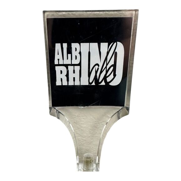 Albino Rhino Ale Beer Tap Handle Lucite 10 inch Big Rock Brewery Rare Very cool - Picture 3 of 3